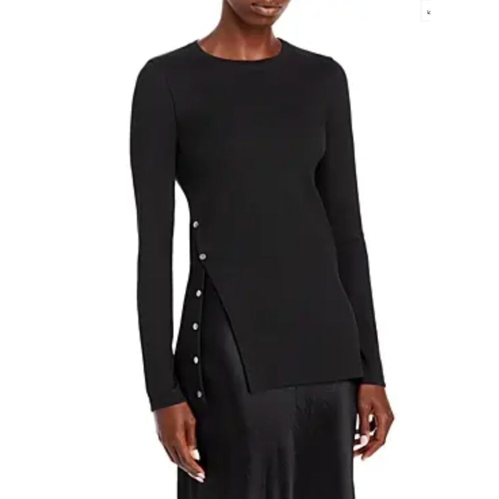 Theory Button Front Mother Of Pearl Long Sleeve R… - image 1